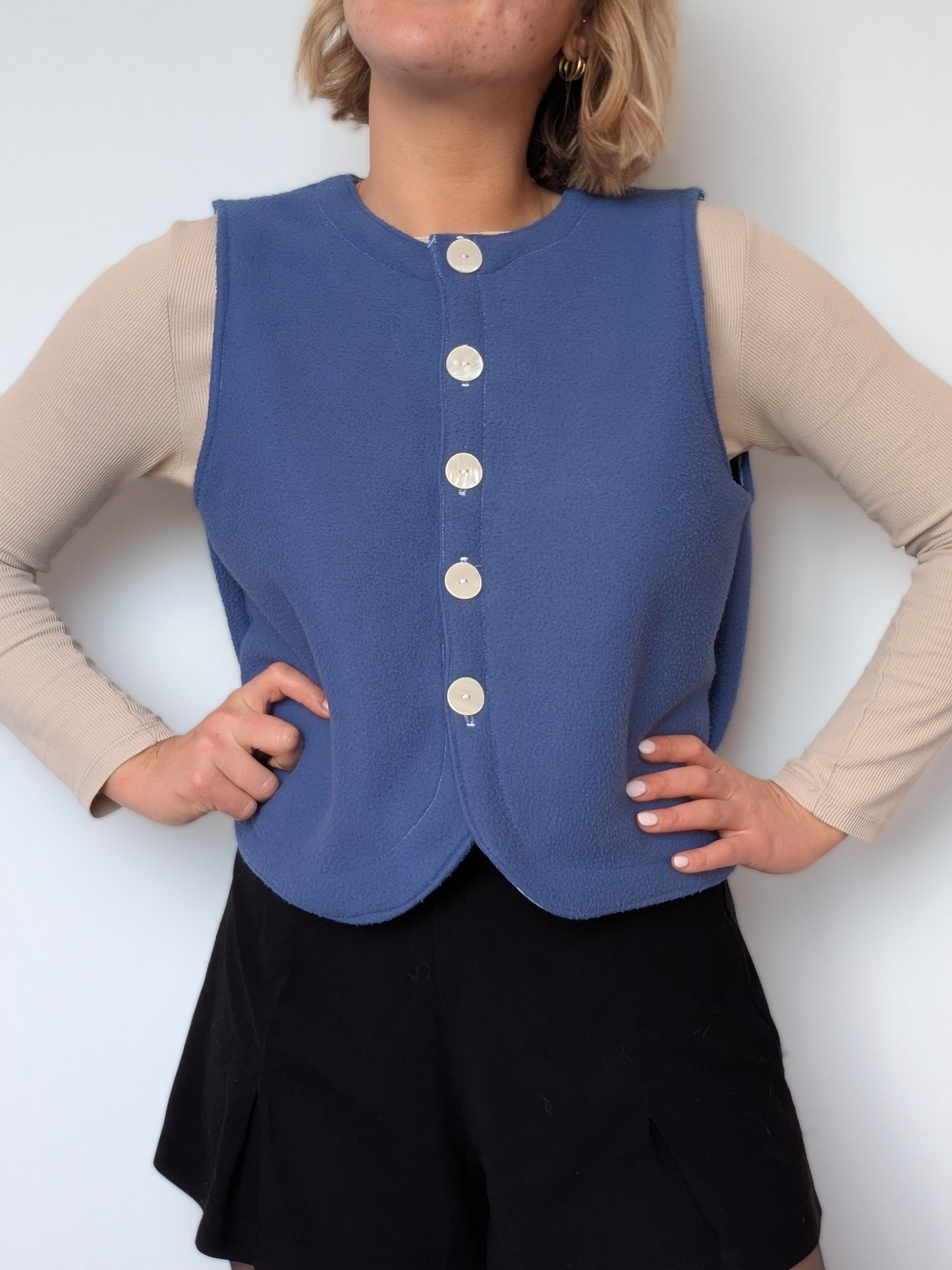 Gilet Bouton Bleu T36/38