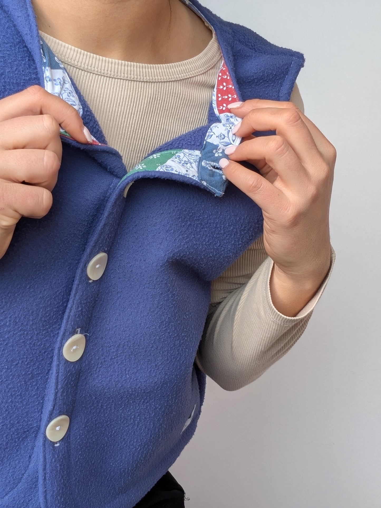 Gilet Bouton Bleu T36/38