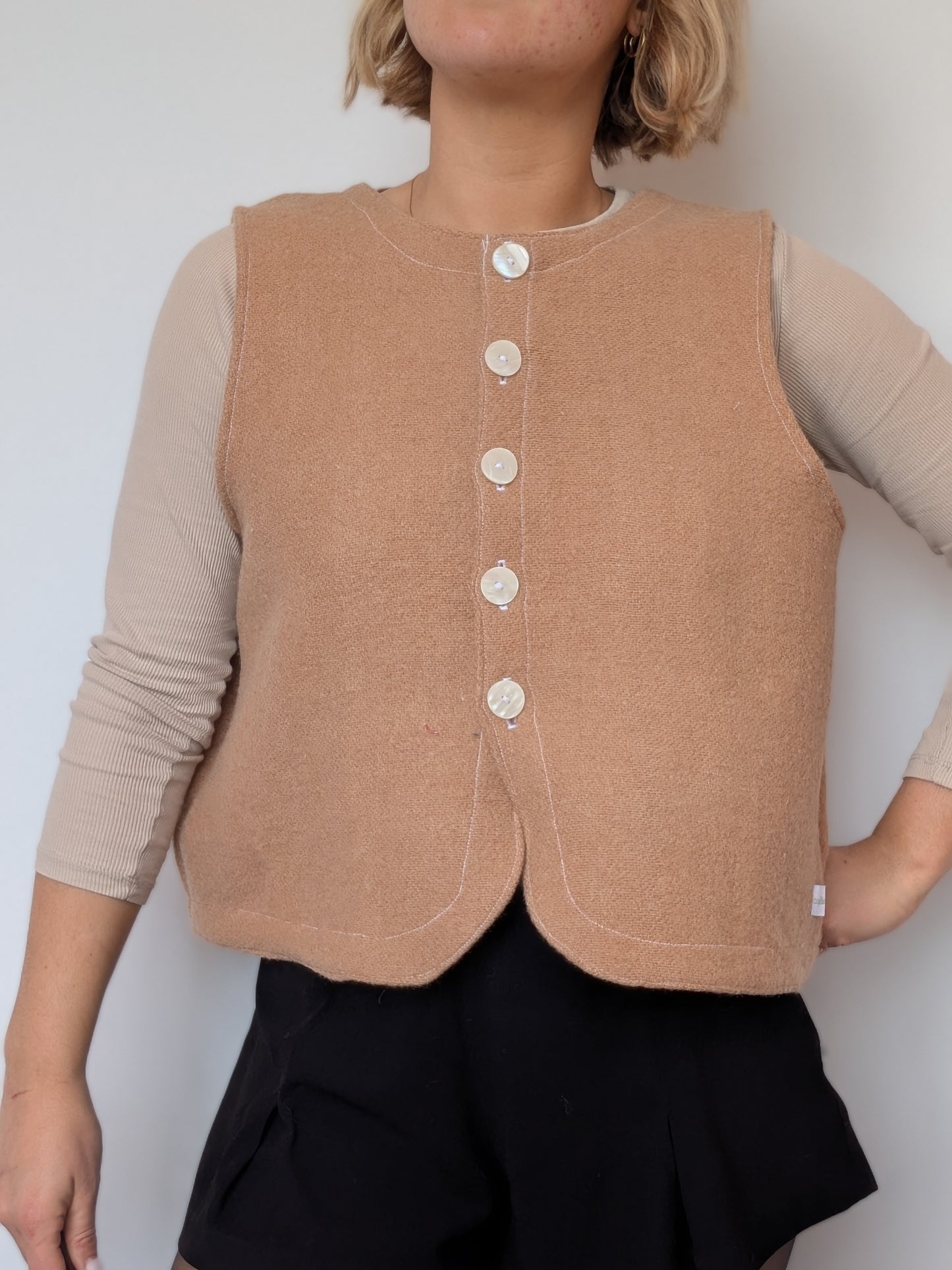 Gilet Bouton Beige T40