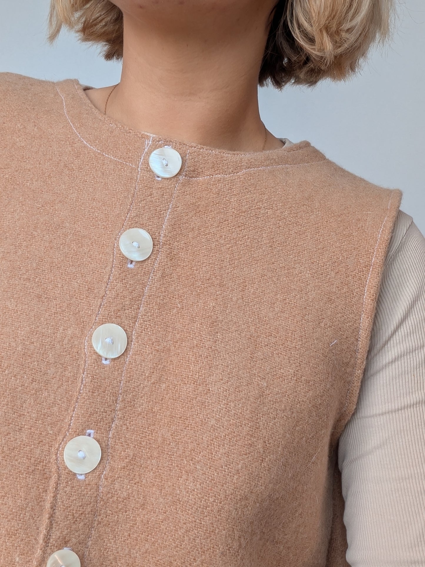 Gilet Bouton Beige T40