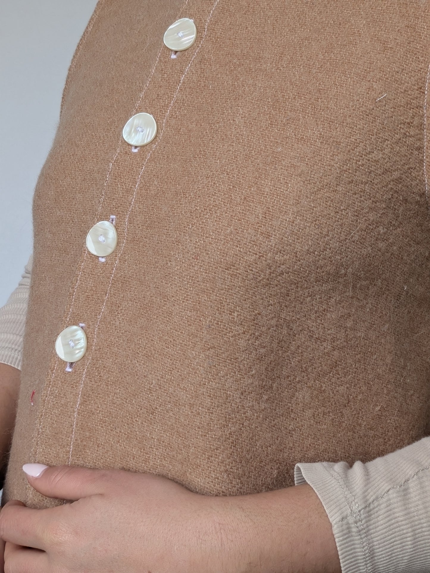 Gilet Bouton Beige T40