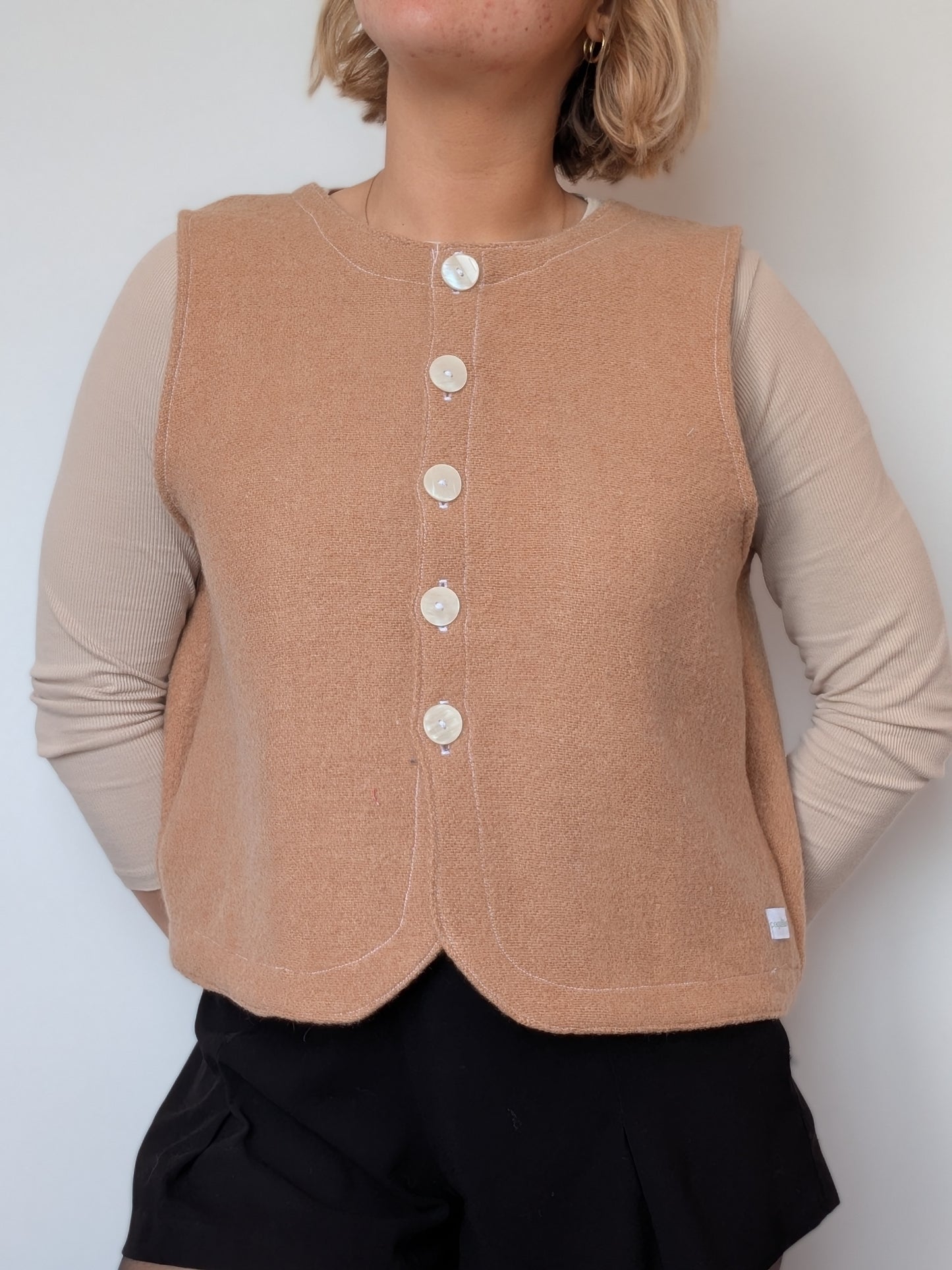 Gilet Bouton Beige T40
