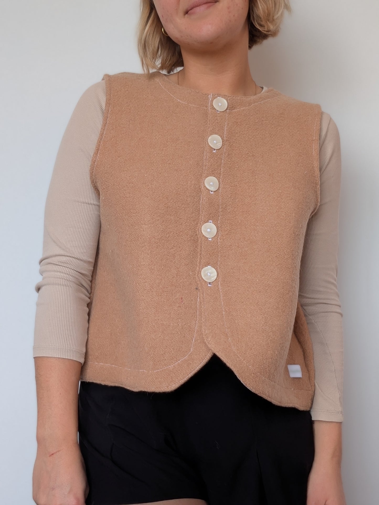 Gilet Bouton Beige T40