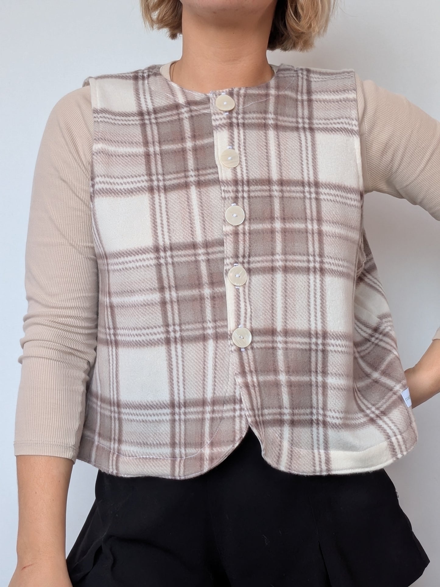 Gilet Bouton Carreaux T40