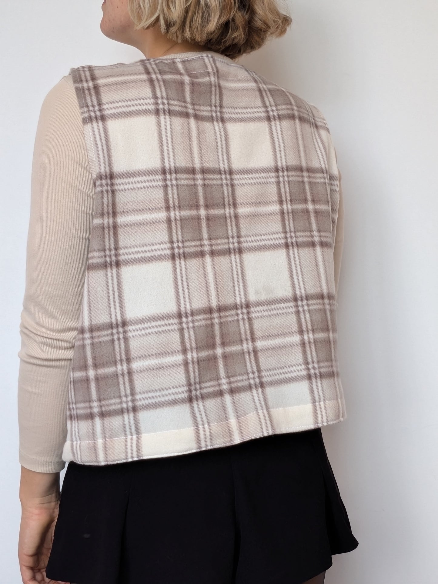 Gilet Bouton Carreaux T40