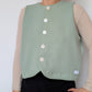 Gilet Bouton Vert D'eau T40