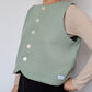 Gilet Bouton Vert D'eau T40