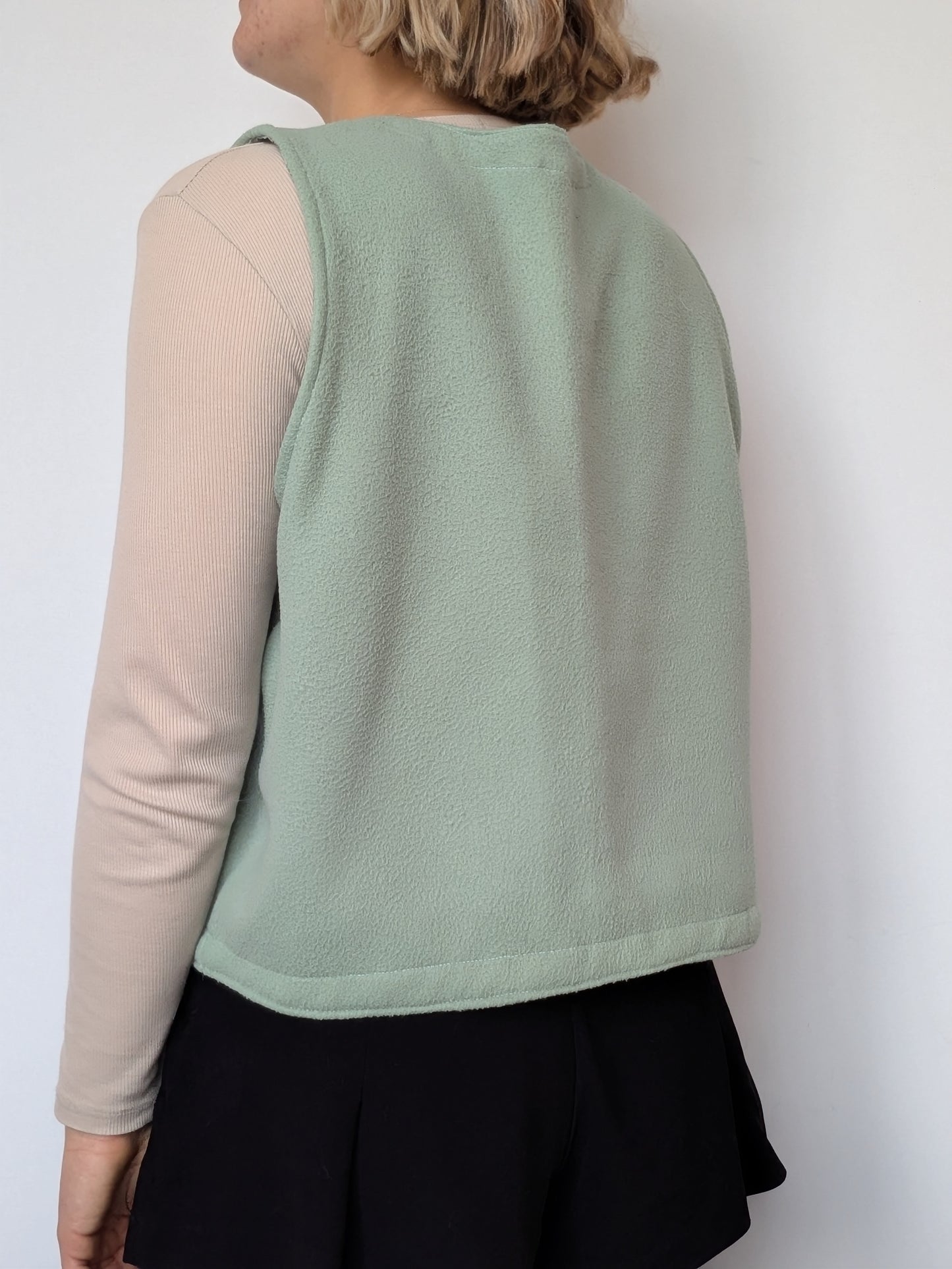 Gilet Bouton Vert D'eau T40
