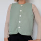 Gilet Bouton Vert D'eau T40
