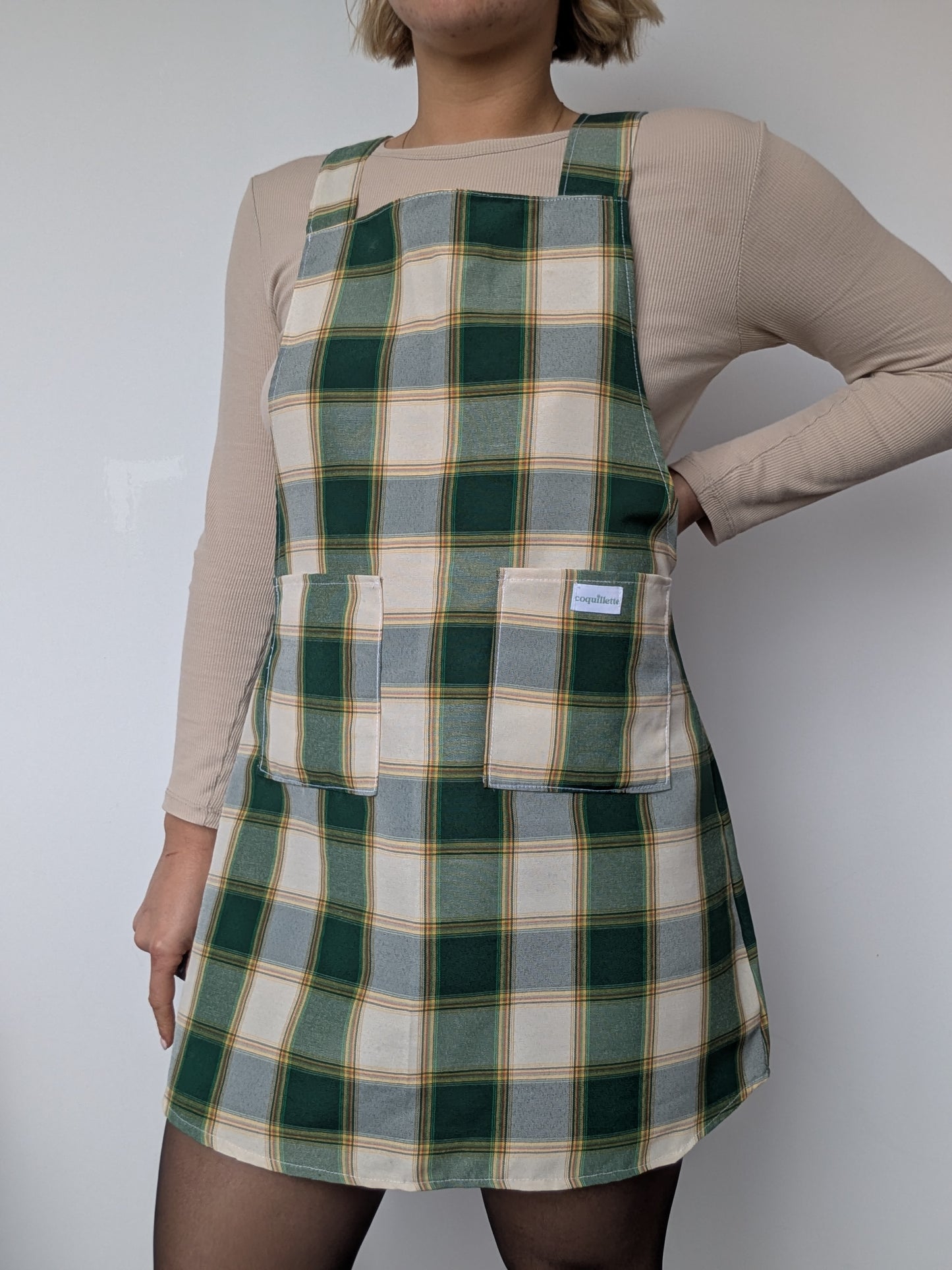 Robe Tablier Carreaux Vert T36/38