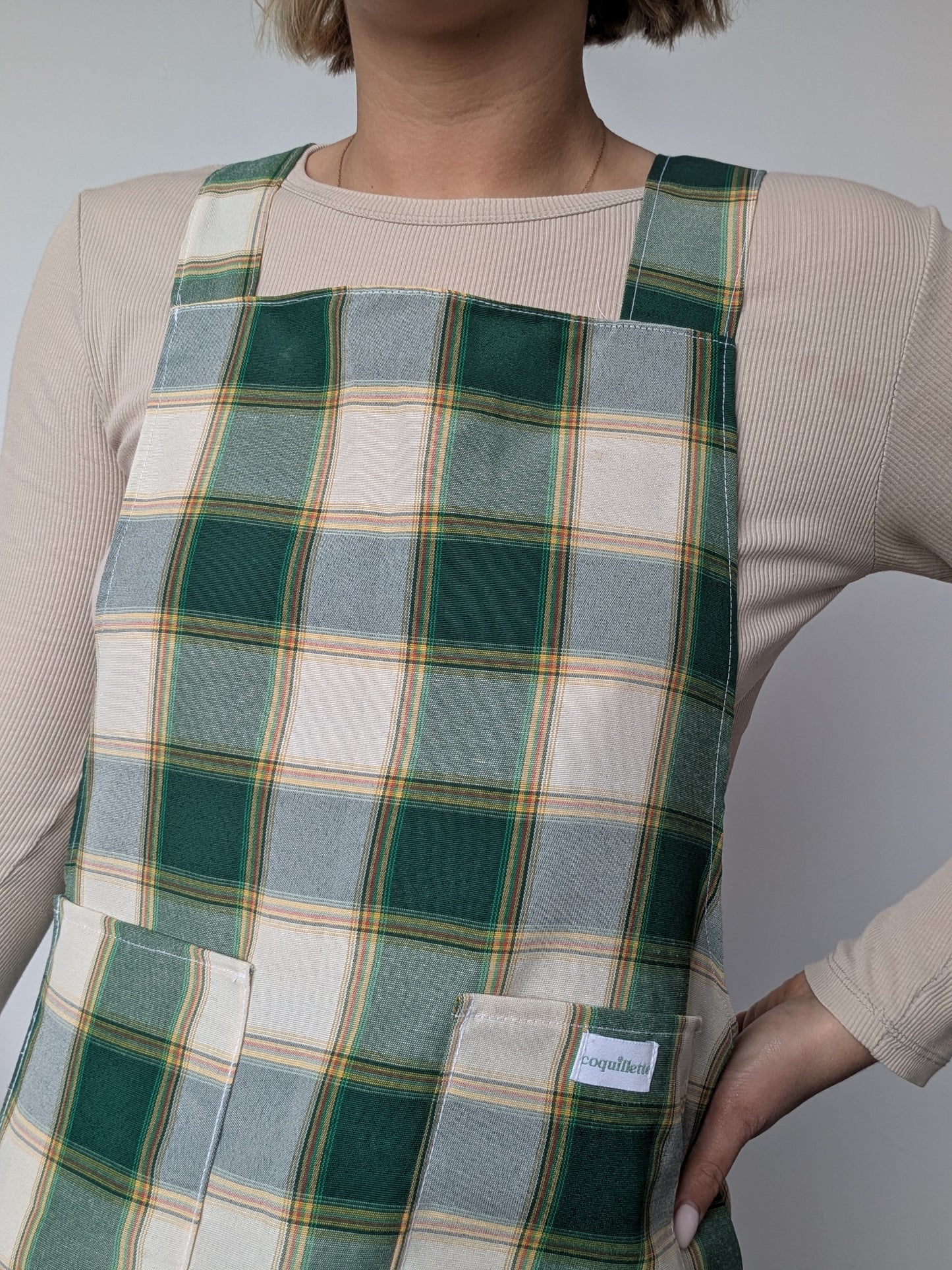 Robe Tablier Carreaux Vert T36/38