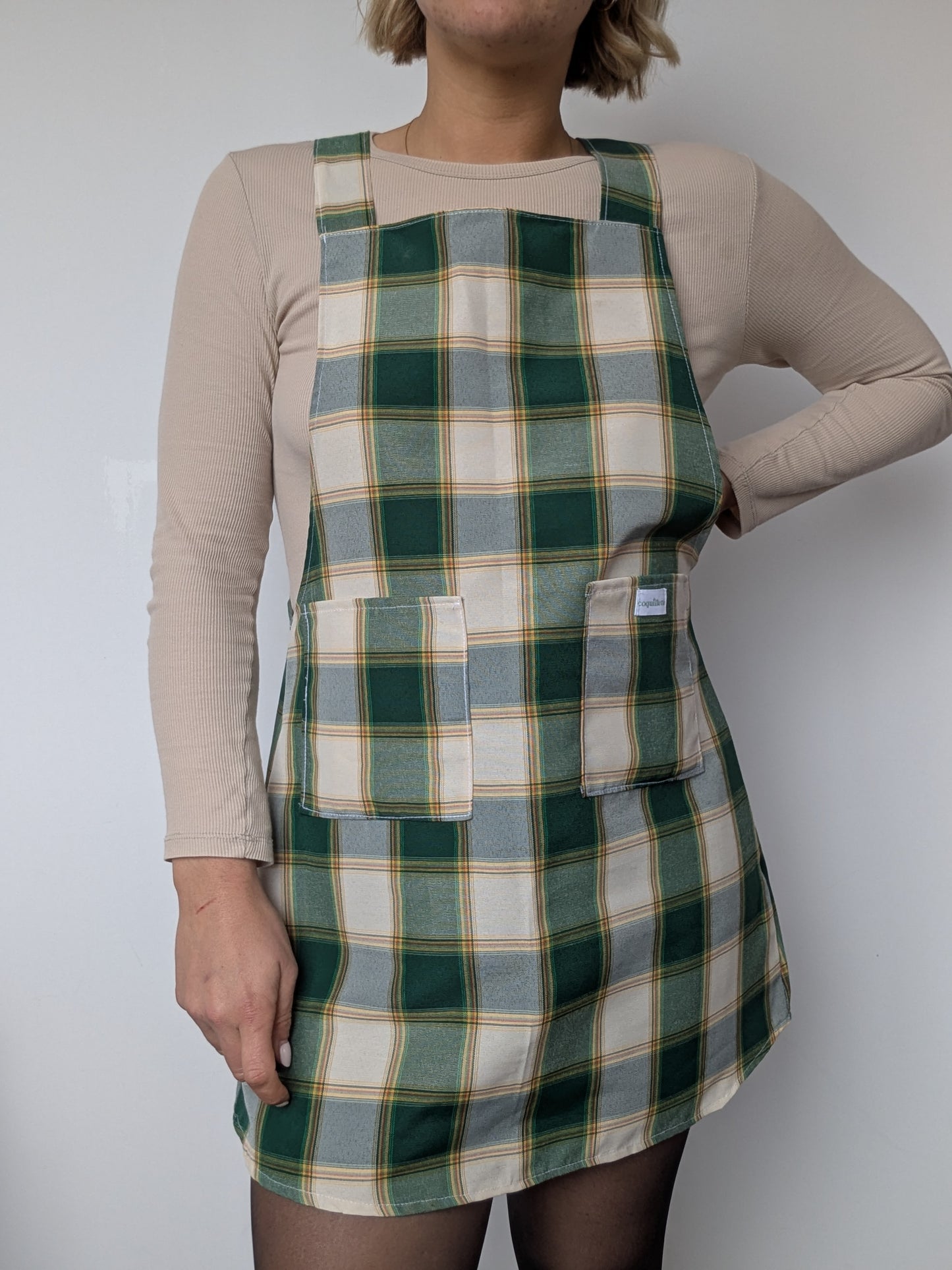 Robe Tablier Carreaux Vert T36/38