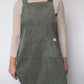 Robe Tablier Velour Vert T40