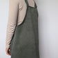 Robe Tablier Velour Vert T40