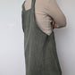 Robe Tablier Velour Vert T40