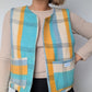 Veste Carreaux Bleu Jaune T38