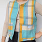 Veste Carreaux Bleu Jaune T38