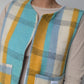 Veste Carreaux Bleu Jaune T38