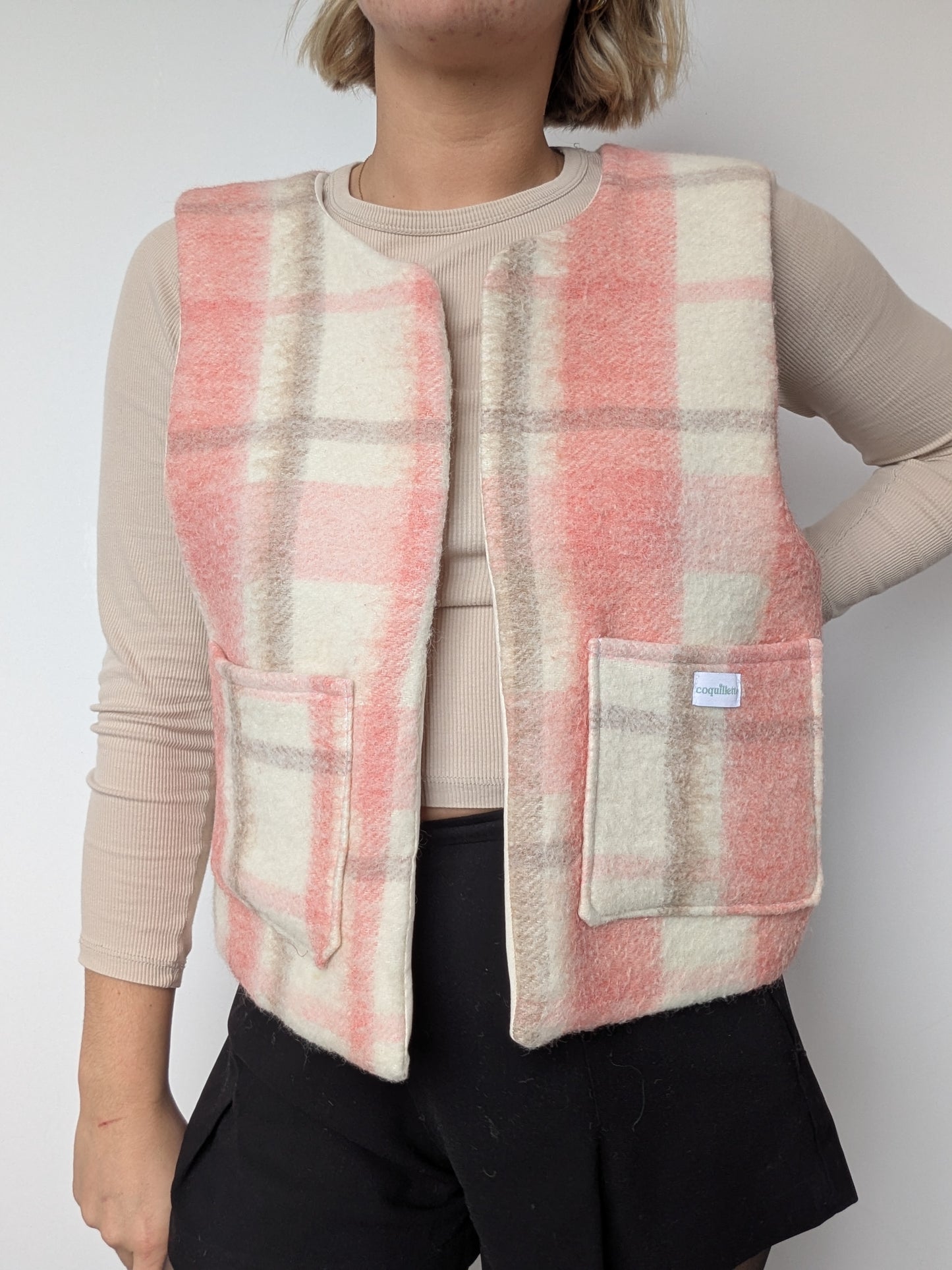 Veste Carreaux Rose T38