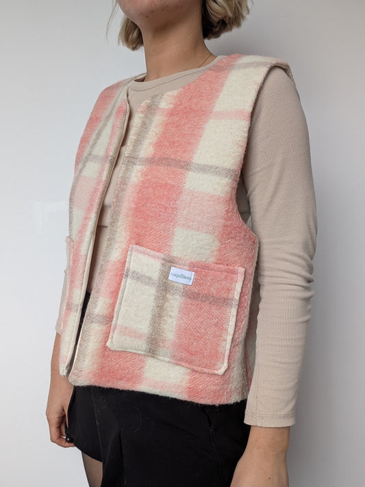 Veste Carreaux Rose T38