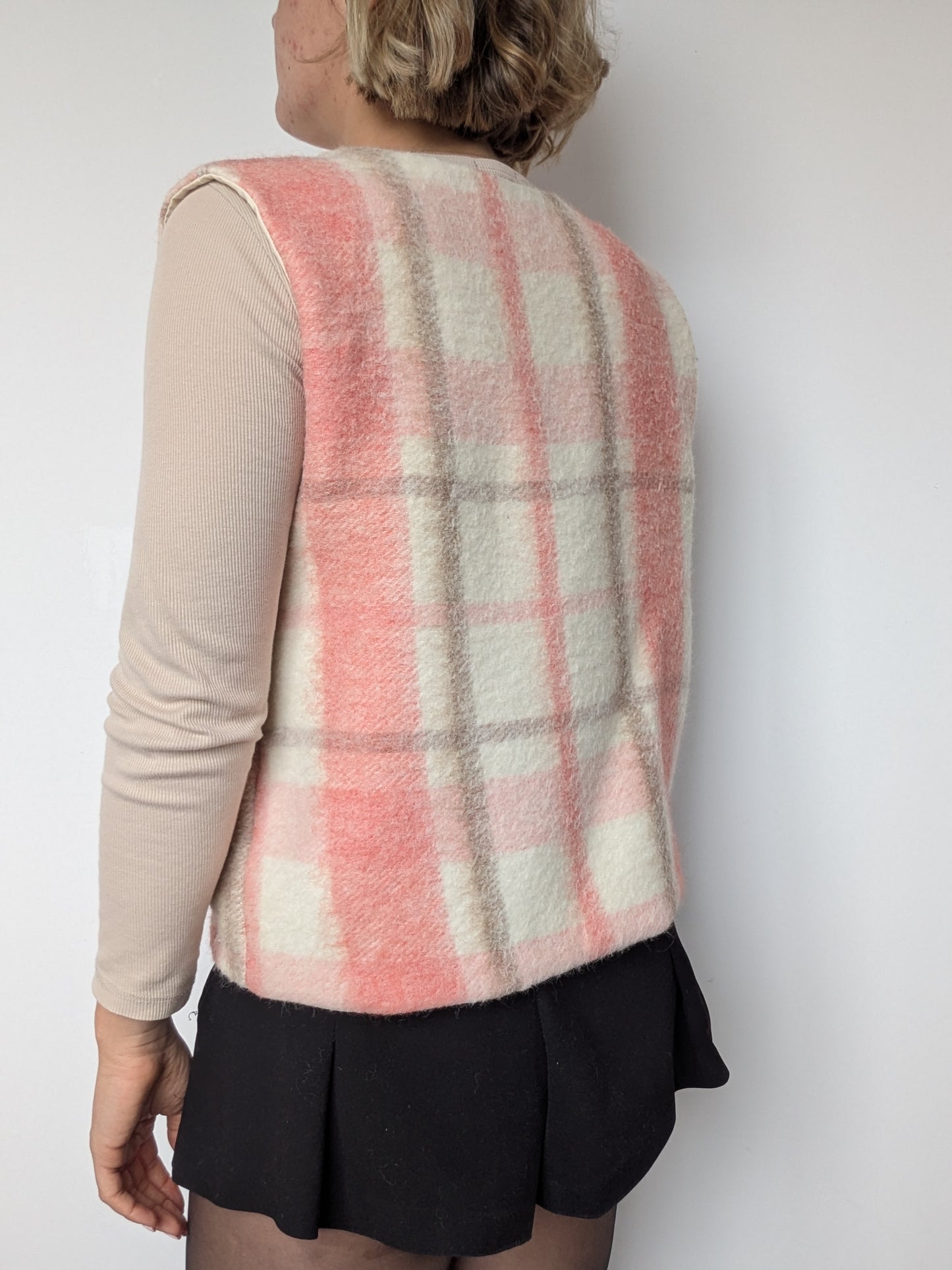 Veste Carreaux Rose T38