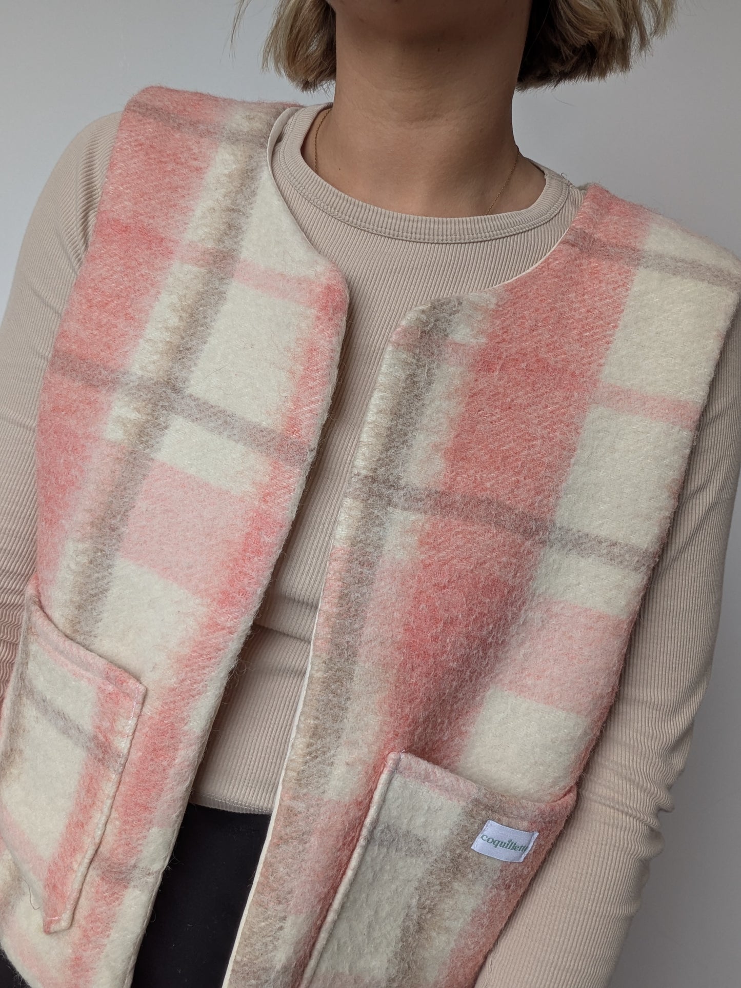 Veste Carreaux Rose T38