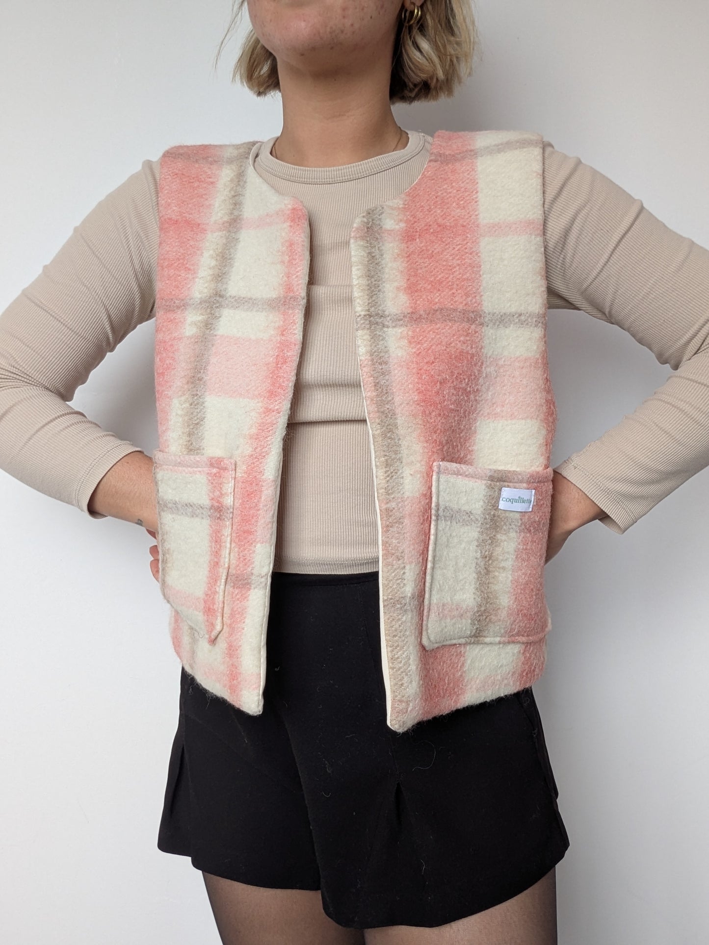 Veste Carreaux Rose T38