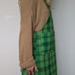 Robe Tablier Vichy Vert T34
