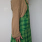 Robe Tablier Vichy Vert T34