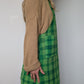 Robe Tablier Vichy Vert T34