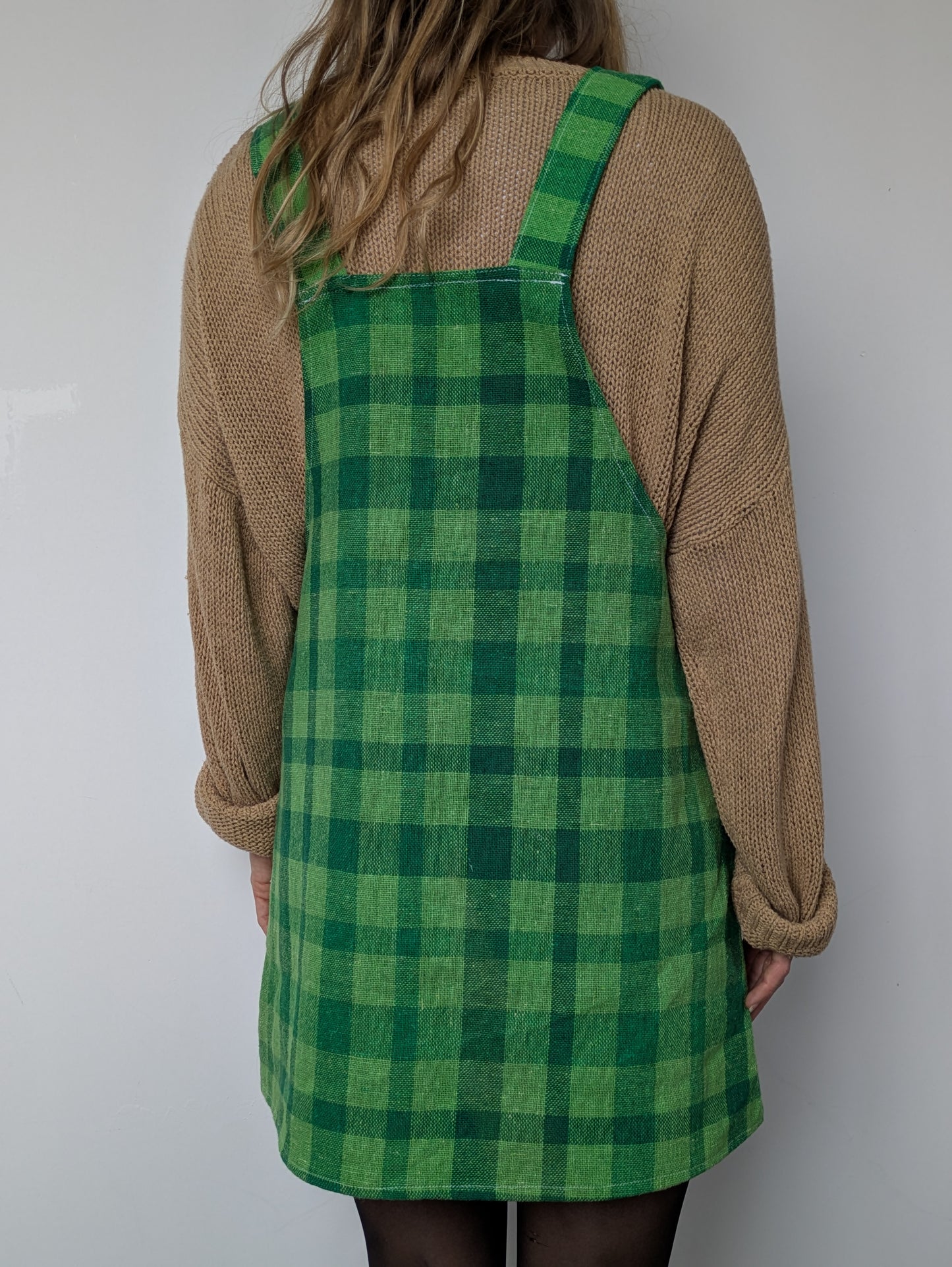 Robe Tablier Vichy Vert T34