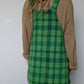 Robe Tablier Vichy Vert T34