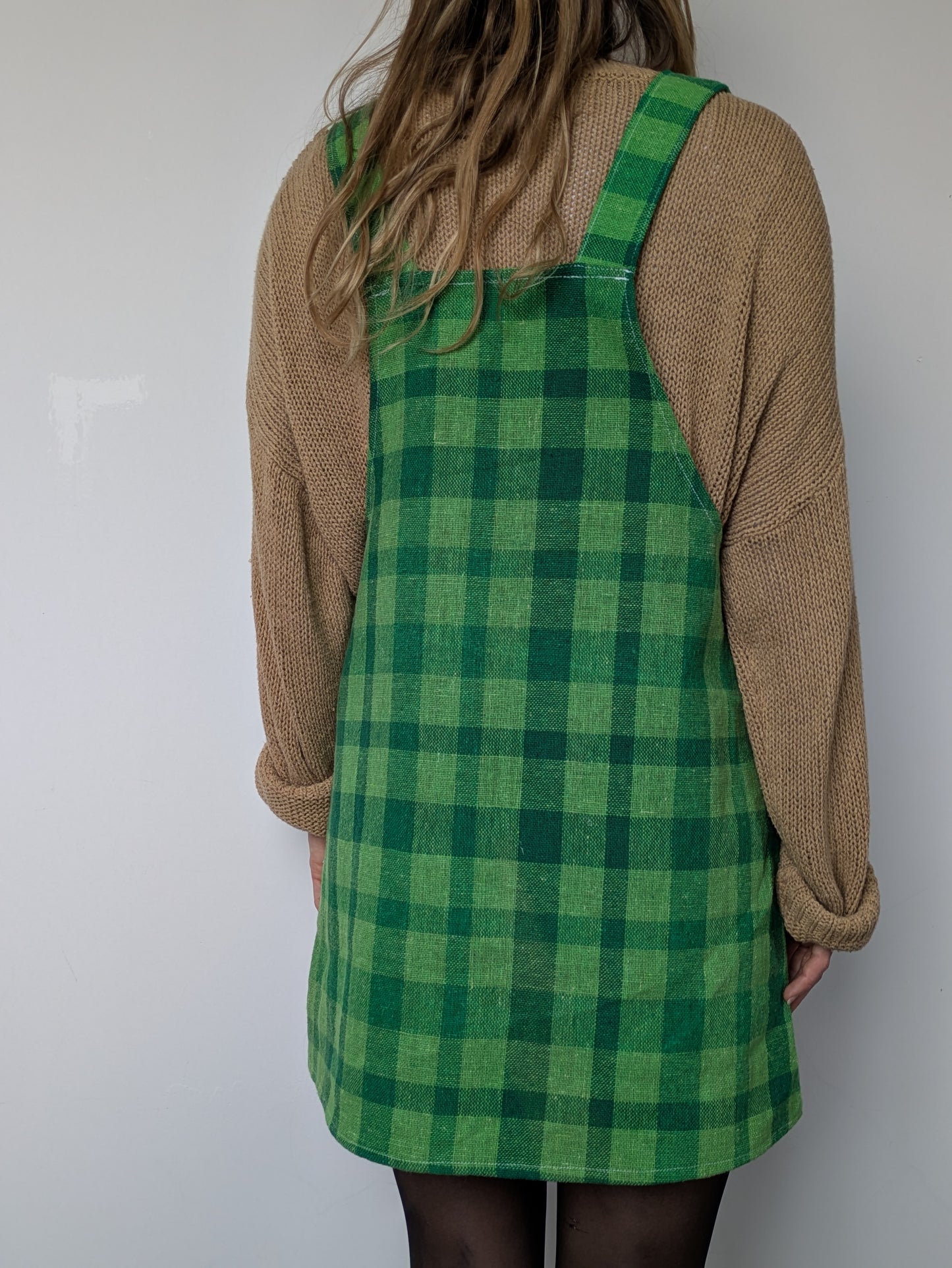 Robe Tablier Vichy Vert T34