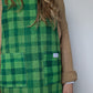 Robe Tablier Vichy Vert T34