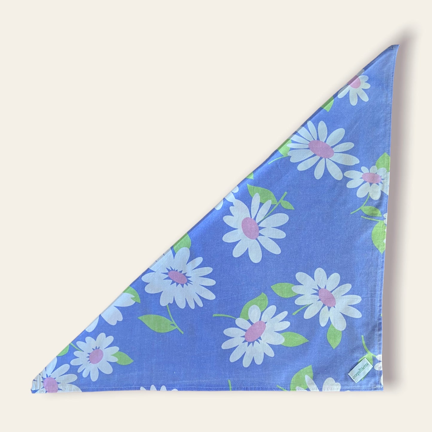 Foulard Bleu Fleurs